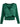 V-Neck Green Silky Blouse M Made in Italy