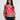 Hot Pink Marble Silk Top With Banded Bottom Tina