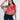 Hot Pink Marble Silk Top With Banded Bottom Tina