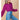 Magenta Pleated Sleeves Blouse by the C