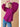 Magenta Pleated Sleeves Blouse by the C