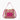 Pink and Beige Straw Tote Bag LD