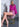 Satin Silky Holiday Magenta Blouse With Pearls Flying Tomato
