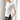 White Short Sleeve Fitted Sweater with Snap Details