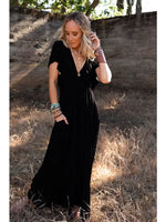 Load image into Gallery viewer, Open Back Ruffle Maxi Dress

