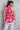 Fuchsia Print Pleated Blouse by the C