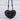 Faux Suede Studded Heart Purse in Black or Brown