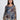 Marble Print Silk Blouse With Tank Top in Blue and Gold Tina