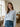 Soft Pink or Blue Delicate Sweater With Pearls