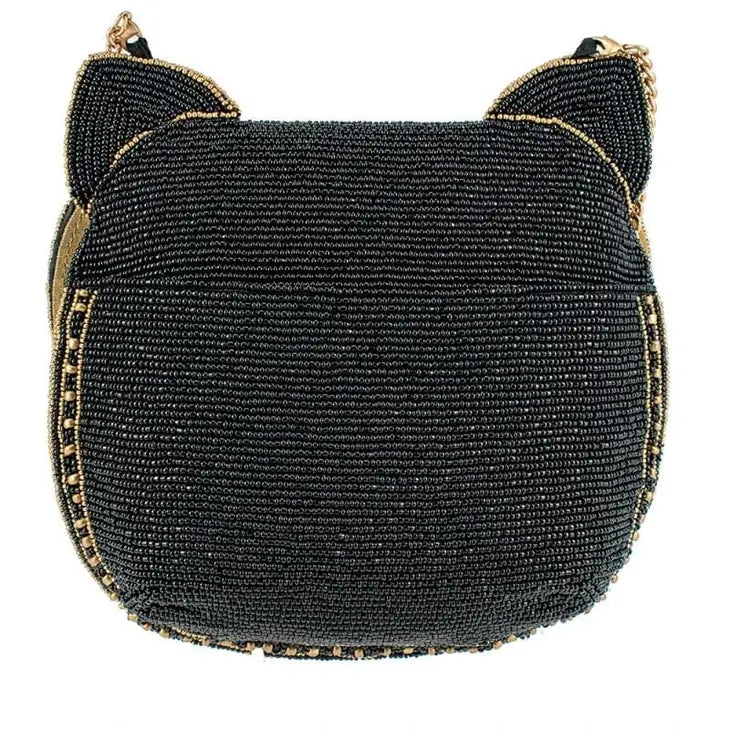 "Whiskers" Cat Beaded Purse