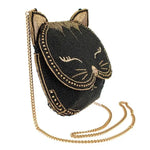 Load image into Gallery viewer, &quot;Whiskers&quot; Cat Beaded Purse
