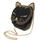 Load image into Gallery viewer, &quot;Whiskers&quot; Cat Beaded Purse

