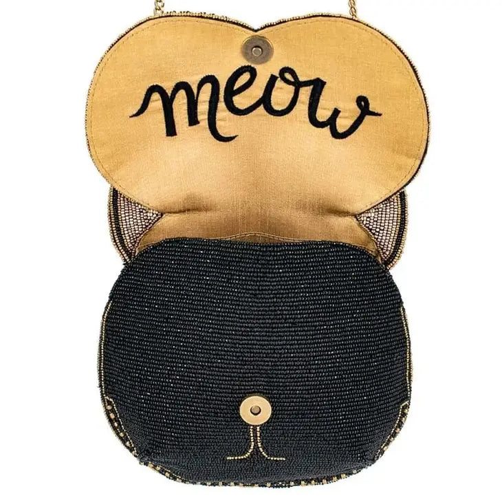"Whiskers" Cat Beaded Purse