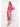 Long Print Silk Duster or Dress in Bright Pink or Black by the C