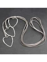 Load image into Gallery viewer, Heart Necklace on Suede Cord
