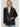 Black Faux Leather Blazer