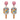 Pickle Ball Earrings With Flowers - White by the C