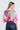 Silk Marbled Blouse With Band Bottom In Turquoise Or Green Tina