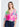 Silk Marbled Blouse With Band Bottom In Pink Or Lilac Tina
