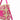 Pink and Beige Straw Tote Bag LD