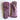 Purple Gloves With Gold Buckles and Faux Fur Trim