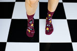 Load image into Gallery viewer, Wine and Cheese Crew Socks
