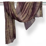 Load image into Gallery viewer, Watercolors Silk Scarf (Deep Olive and WIne)
