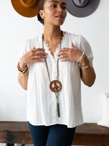 Boho Peace Sign Necklace